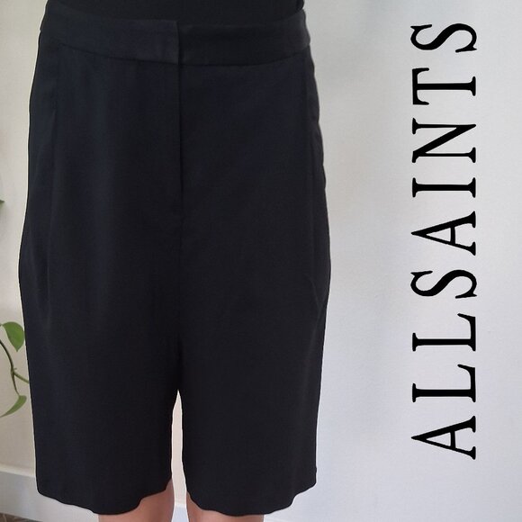 All Saints Black Skirt Shorts - Picture 1 of 8